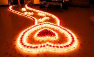 душевное оформления свечами