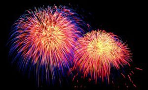 красочный фейерверк