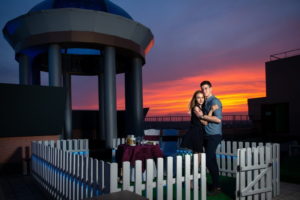 романтическое свидание на крыше