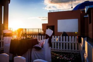 романтическое свидание на крыше